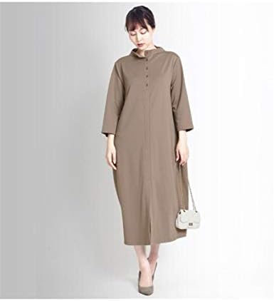 Amazon Nissen ニッセン ワンピース Martha マーサ コクーンシルエットワンピース モカ L ワンピース チュニック 通販