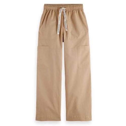 Scotch & Soda Noa - PantalĂłn Cargo de Pierna Ancha, Soft Camel 212, XSW x 32L