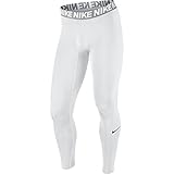 NIKE Men's Base Layer Training Tights, White/Matte Silver/White/Black, Medium