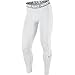 NIKE Men's Base Layer Training Tights, White/Matte Silver/White/Black, Medium