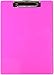 Officemate Transparent Plastic Clipboard, Letter Size with Ruler Markings, Neon Pink (83009)