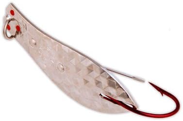 Yellow Bird Fishing Products Weedless Doctor Spoon Fishing Lure (501- Hex Hammered Nickel, Size- 4-1/2")