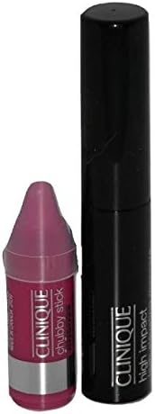 Clinique Chubby Stick moisturising Lip Balm 07 Broadest Berry 1g and High Impact Mascara 3.5ml travel size
