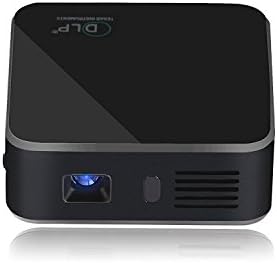 Fastle Intelligent DLP Projector Home Theater Cinema Portable Outdoor Projector for Android 4.4.4 , Dual USB ; Quad-core CPU, Bluetooth, Mini Projector Built in Battery (Black)