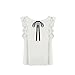 FUNOC Ladies Summer Loose Casual Chiffon Ruffles Sleeve Vest Shirt Tops Blouse