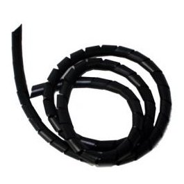 Cable-Core Spiral Binding - BLACK Cable Tidy Wrap 12mm x 10m