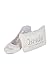 White Bride & Bridesmaid Fold Up Ballet Flats-Foldable Bridal Wedding Party Shoes with Bride Print-Cute Purse unfolds into a Tote Carry Bag(Medium Size 7-8)
