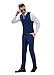 POSHAWN Men's Slim Fit Peak Lapel Three Piece Suit Set