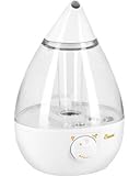 Crane Drop Cool Mist Humidifier Clear & White