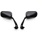Krator Yamaha YZF R6 Black OEM Style Racing Mirrors - Left & Right (2008-2012) + KapscoMoto Keychain