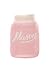 Mason Jar Ceramic Spoon Rest for Stove Top - Stylish Cooking Spoon Holder for Kitchen Counter - Retro & Vintage Utensil Rest - Cute Ladle Holder & Kitchen Decor - Dishwasher & Microwave Safe (Pink)