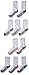 Fruit of the Loom Big Boys' 10 Pack Crew Socks, White/Gray/ Blue/ Green/ Orange/Red, Shoe Size: 3-9