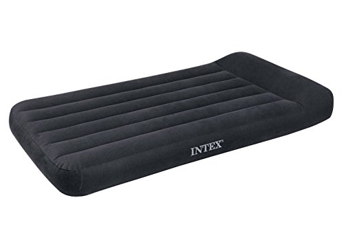 Intex B07GX5T9ZZ Dura Beam Classic Pillow Rest Fiber Tech Airbed with Built in Pump, Twin, Blue