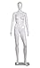 Female Glossy White Plastic Mannequin - with Base - 5'8