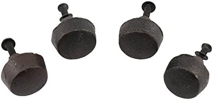 Cast Iron Antique Primitive Rustic Button Knobs - Set of 4 (Small)
