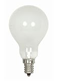 Satco S2741 120V Candelabra Base 40-Watt A15 Light Bulb, Frosted