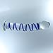 Don Wand Glass Pleasure Wand, Swirl Mushroon Tip Rocket, Blue