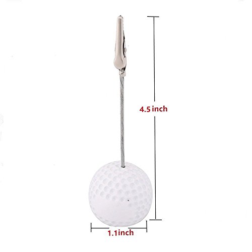 Golf Ball Shaped Table Number Holder Name Place Card Holder Memo Clip Holder Stand Note Holder Pictures Card Paper Menu Clip