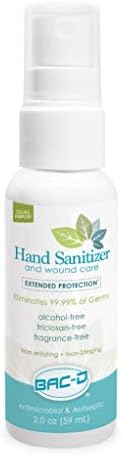 Desinfectante de manos y cuidado de heridas - Fabricado en EE. UU. - Elimina el 99,99% de los gérmenes - Antimicrobiano - Antiséptico - No pica