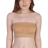 3pcs Women's Padded Bandeau Bra, Strapless Removable Pads Tube Tops Bra, Women Bandeau Bra Strapless Removable Pads Tube Tops Bra Women Bandeau Bra Padded Strapless Bralette Bra