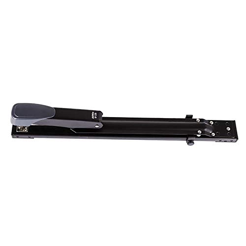 JIUJ Heavy Duty Stapler Long arm Professional Stapler 50 Pages Long Metal Stapler Black