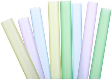 Extra Wide Fat Boba Straws, Jumbo Plastic fluorescent Smoothie Bubble Tea Milkshake Straws(50cps)