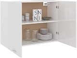 vidaXL High Gloss White Kitchen Cabinet Storage Shelf Organiser 80x31x60cm view 6