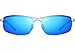 ATTCL Men's Ultralight Al Mg Frame Driving Polarized Rectangular Sunglasses For Men 18143 Blue