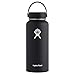 Hydro Flask Water Bottle - Stainless Steel & Vacuum Insulated - Wide Mouth with Leak Proof Flex Cap