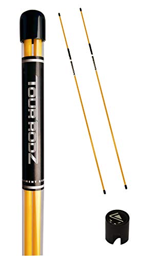 Longridge Mens Practice Aid Tour Rodz Golf Alignment Sticks Yellow