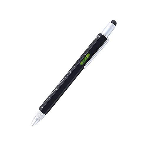 Falytemow 6 in 1 Multi Tool Tech Pen Multifunction as 0.7mm Black Ballpoint Pen Touchscreen Stylus Ruler Level Flathead and Phillips Screwdriver Cool Pen for Christmas or Valentine Gift (1pcs Black) - Thumbnail 5