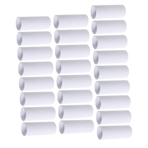 jojofuny 25PCS White Craft Paper Tubes Thick Cardboard Rolls for DIY Art Projects Educational Crafts Classroom Activities and Halloween Decorations Blank Sturdy Tubes for Creativity and