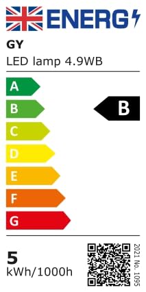 GY GU10 LED Bulbs 4.9W Equivalent 80W, 790LM 6500K Cool White, 120° Beam Angle, Energy Efficiency GU10 Bulb, Non-Dimmable, Pack of 10