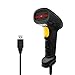 Barcode Scanner, USB Automatic Barcode Scanner, Digital 1D Laser Scanning Bar Code Reader Wired Handheld/Handfree Scanner with USB Cable for POS Supermarket Library Express Company Retail Store