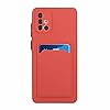 TYWZ Zachte TPU Telefoon Cover voor Samsung Galaxy A51, Ingebouwde Kaarthouder Slim Fit Beschermende Siliconen Bumper…
