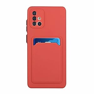 TYWZ Zachte TPU Telefoon Cover voor Samsung Galaxy A51, Ingebouwde Kaarthouder Slim Fit Beschermende Siliconen Bumper…
