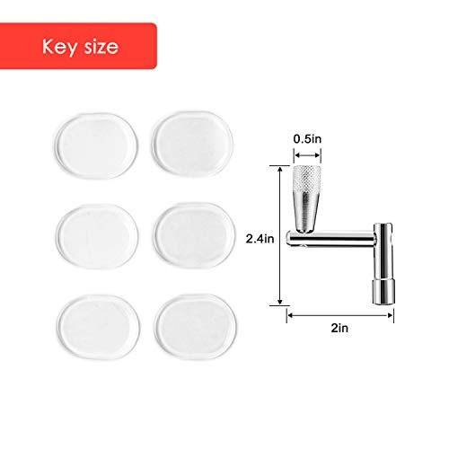 Makanu Drum Dampeners 6 pieces drum damper gel pads drum damper with 1 Drum Key