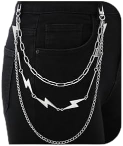 Amazon.com: DOFE Goth Jeans Chains Cross Punk Pocket Chains Hip