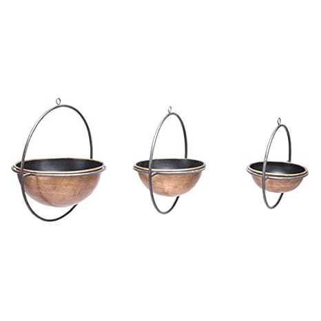 Amazon Com Zuo Metal Vases Set Of 3 Antique Home Kitchen