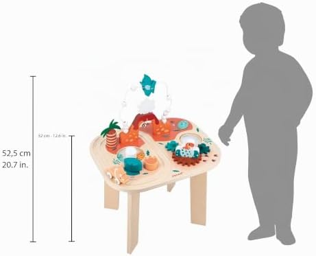 - Tabela de Atividades Dinossauros 8 - Primeira Infância - Estimulação - Motricidade Fina e Destreza - FSC Wood - A partir dos 12 meses, J05825