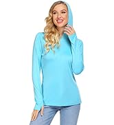 COOrun Women's Long Sleeve Workout Hoodies UPF 50+ UV Sun Protection Shirts Lightweight Outdoor A...