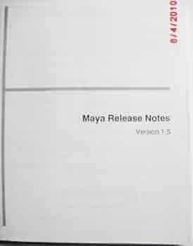 Maya Release Notes Version 1 5 Alias Wavefront Amazon Com Books