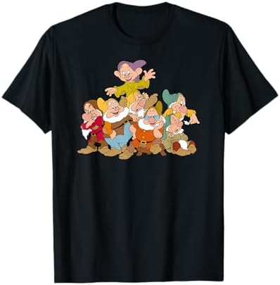 Amazon.com: Disney Snow White Seven Dwarf Stack Graphic T-Shirt T