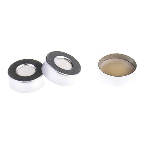 METRIA Aluminium Capsule Ø20 mm with Molded Septa Butyl/PTFE Natural 100 Units