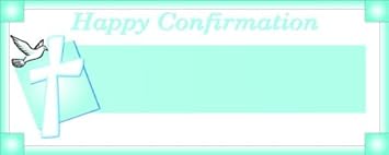 Happy Confirmation Blue Frame With Cross And Bird Medium
