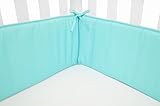 American Baby Company Cotton Percale Crib Bumper, Aqua