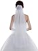 Edith qi Women's Simple Tulle Bridal Veils Short Wedding Veils For Brides Bachelorette Party White,Free Size