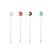 Rgontar 4 Pcs Swizzle Sticks Stainless Steel Coffee Stirrers, Reusable Stirrers Stir Cocktail Drink Swizzle Stick(Donut)
