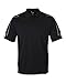 adidas Men's Climalite 3 Stripes Cuff Polo Shirt, XXX-Large, Black/White