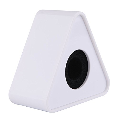 Wowlife 1 pc White ABS Mic Microphone Interview Triangular Logo Flag Station 39mm